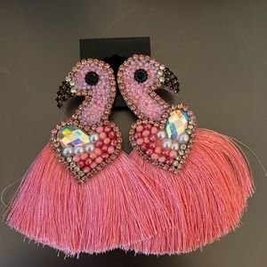Flamingo 🦩 rhinestone earrings